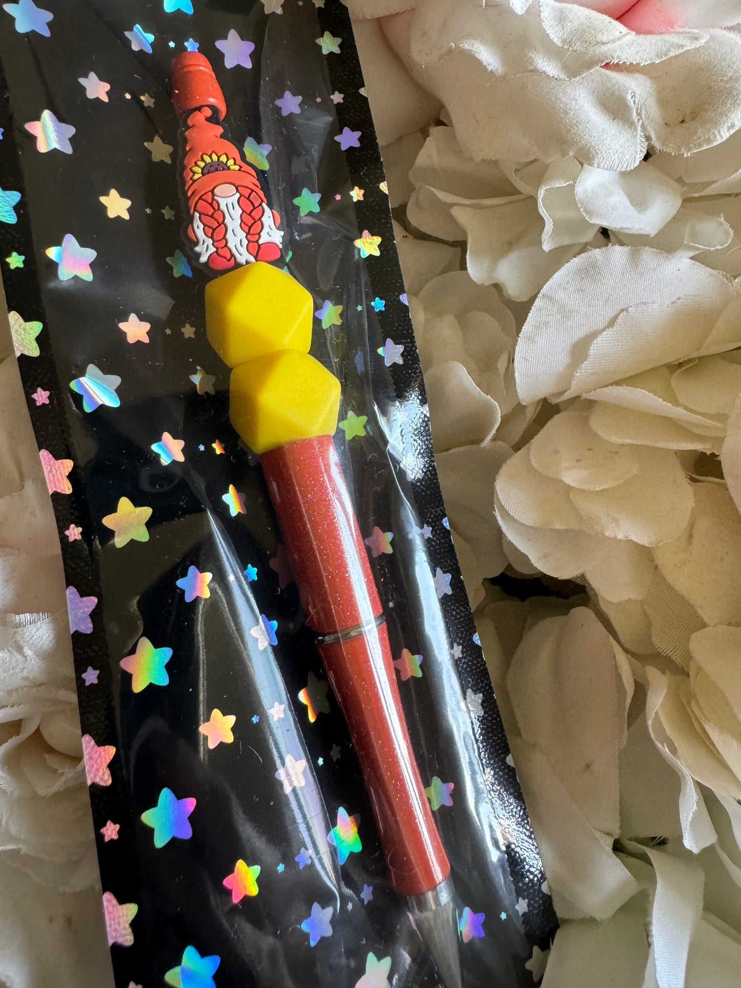 Beaded pen Brown sparkle Gonk