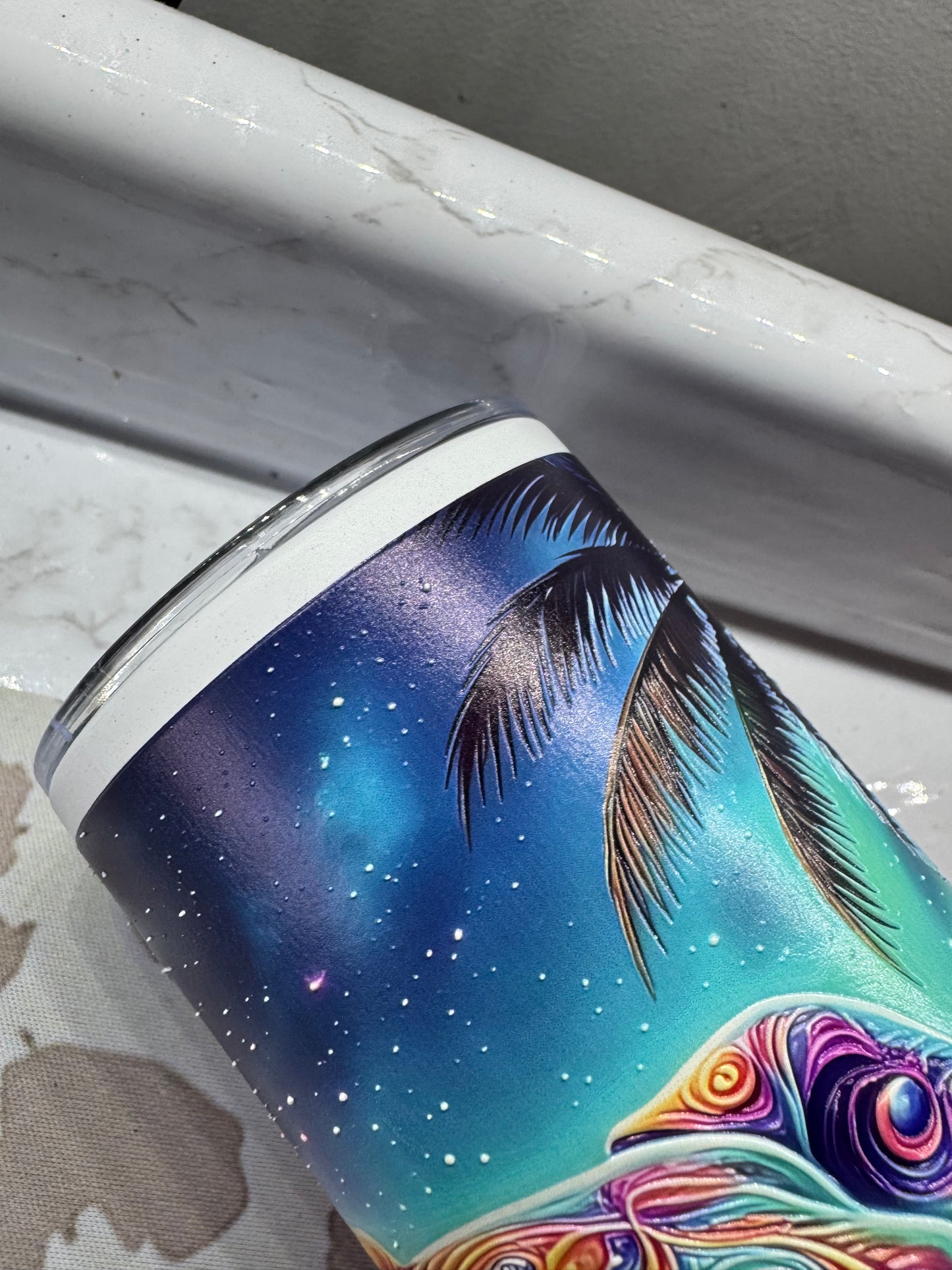 20oz tall skinny tumbler Elephant fully textured (whoopsie)
