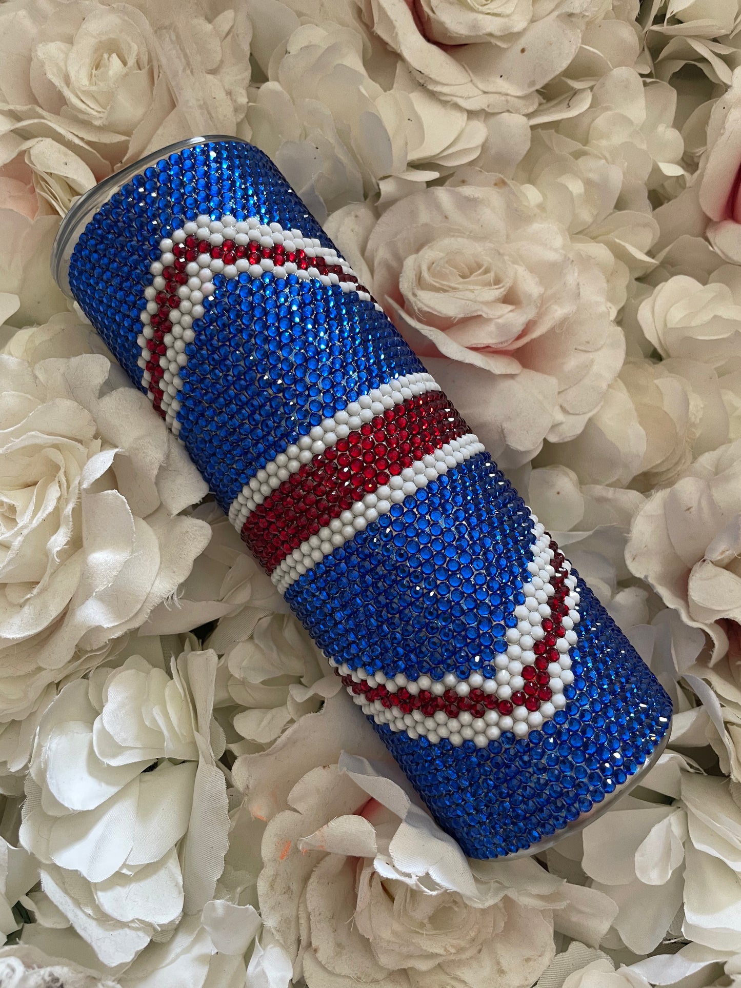 Rhinestone tumbler Union jack