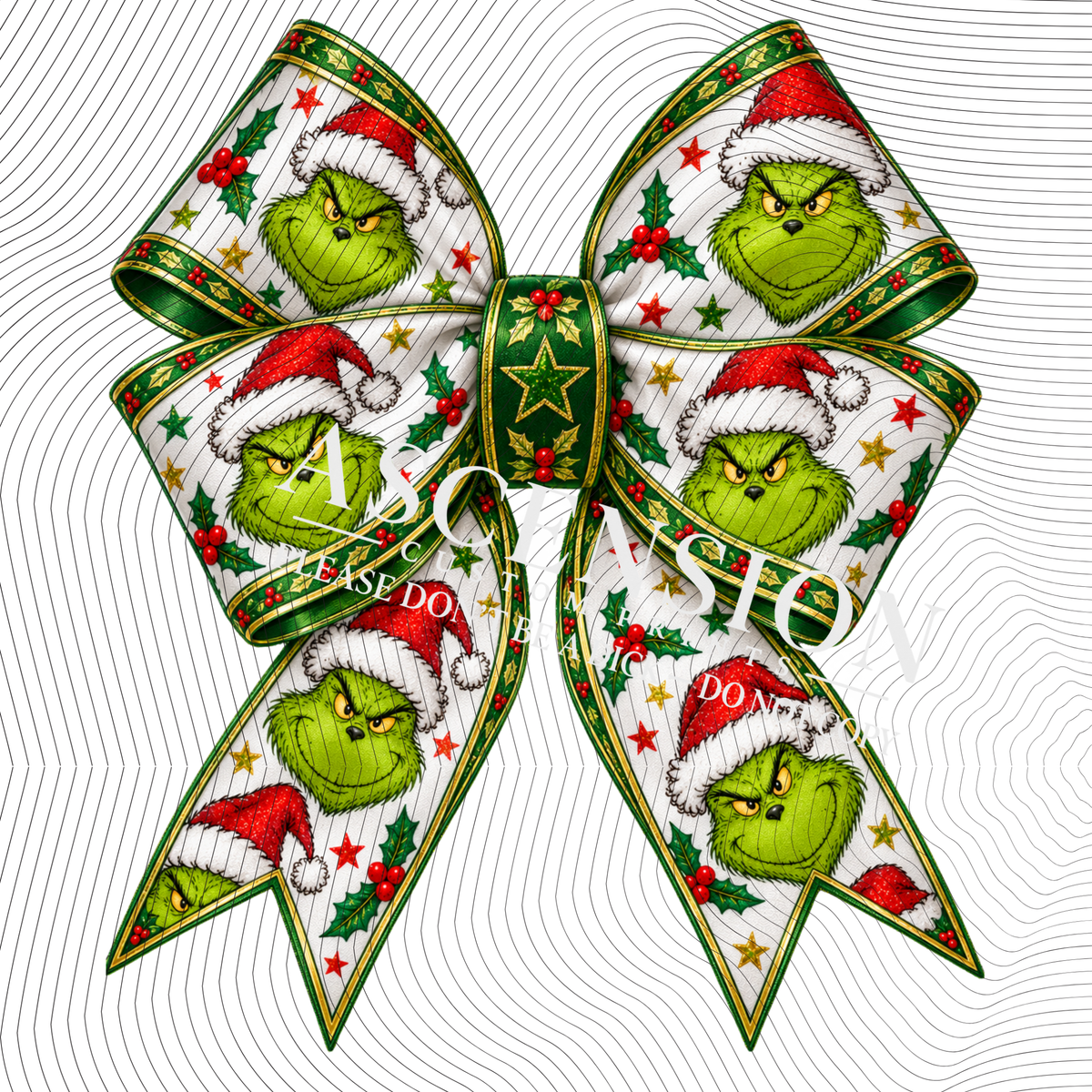 Christmas Bows Flat (3 inch square)