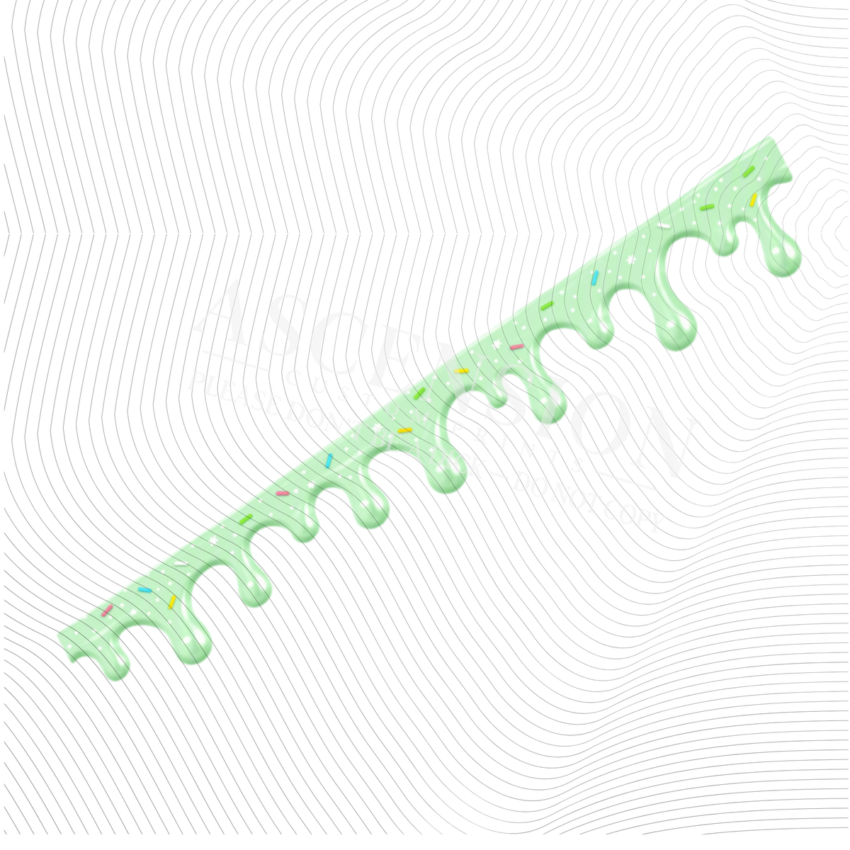Hot chocolate drips (approx 295mm X 40mm)