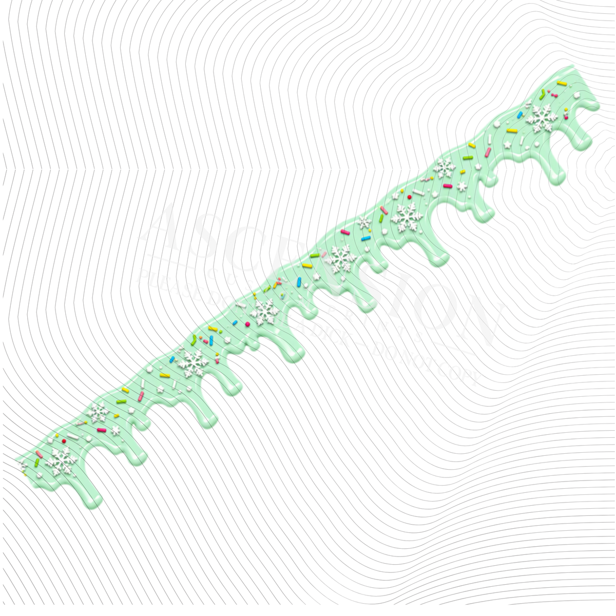 Hot chocolate drips (approx 295mm X 40mm)