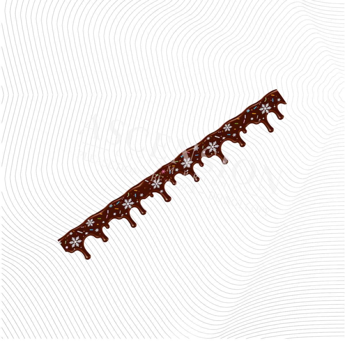 Hot chocolate drips (approx 295mm X 40mm)