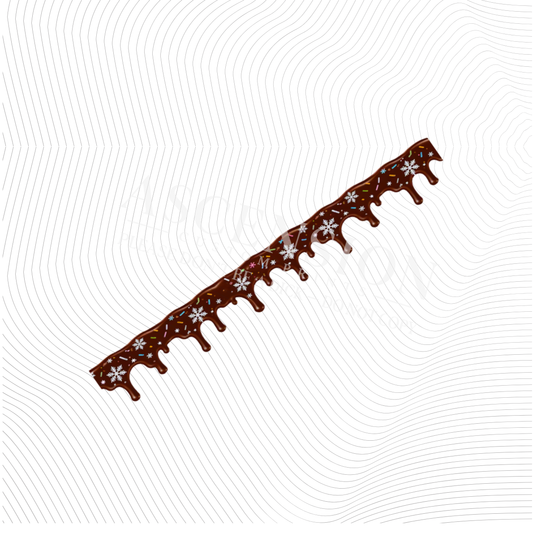 Hot chocolate drips (approx 295mm X 40mm)