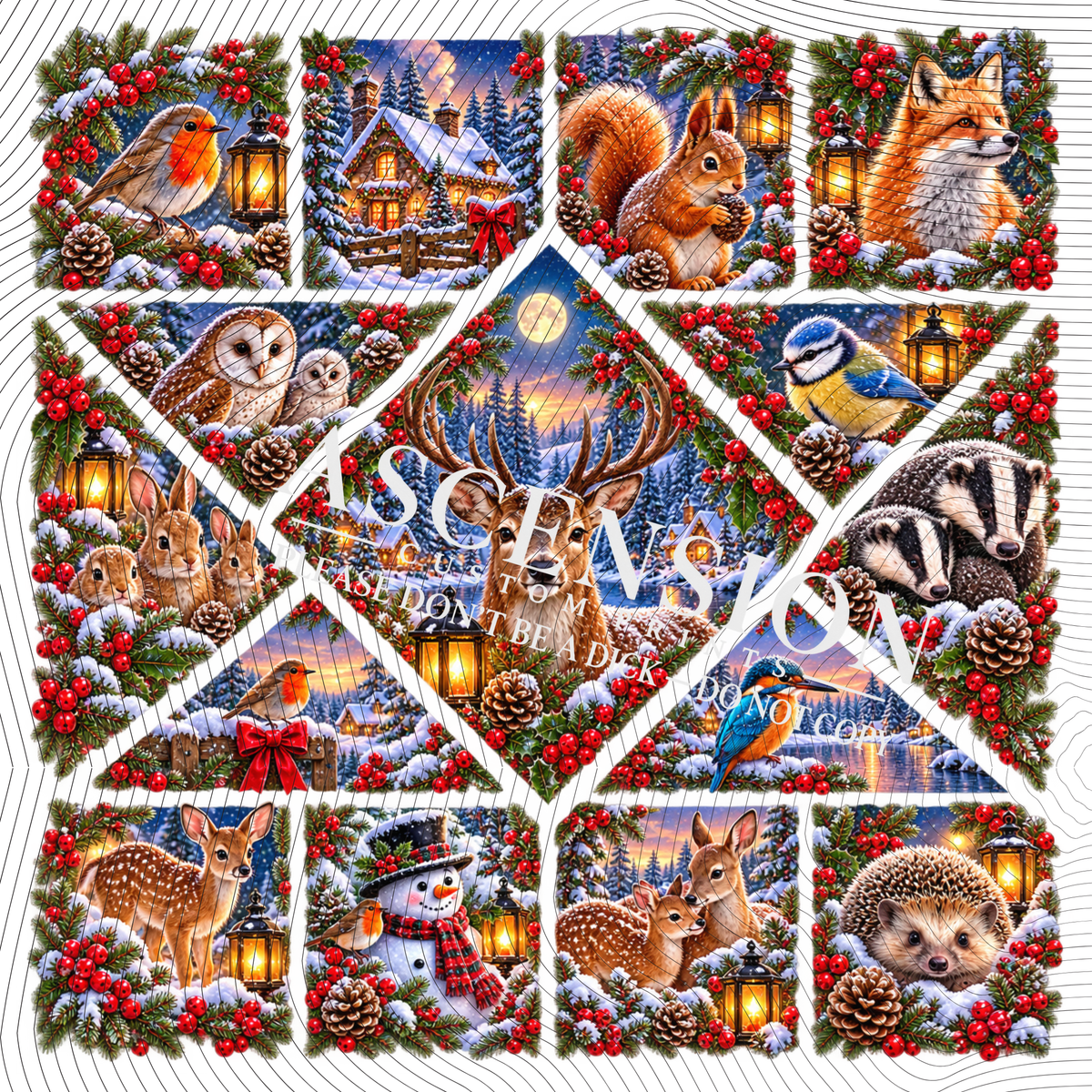 All Christmas mixed media FLAT