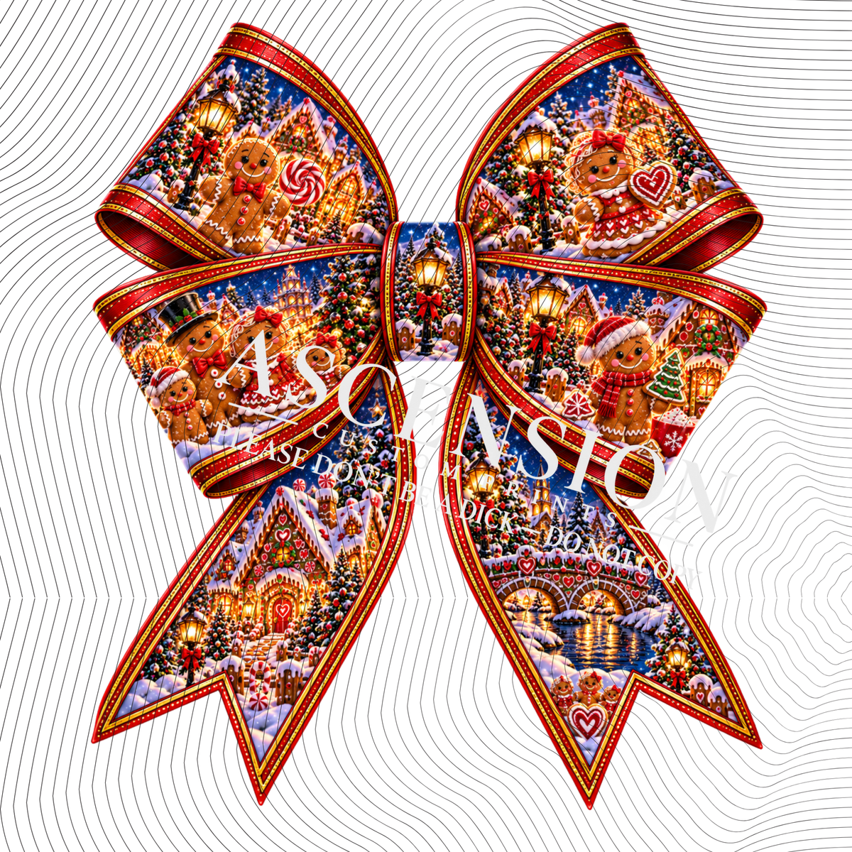 Bows TEXTURED  (3 inch square)