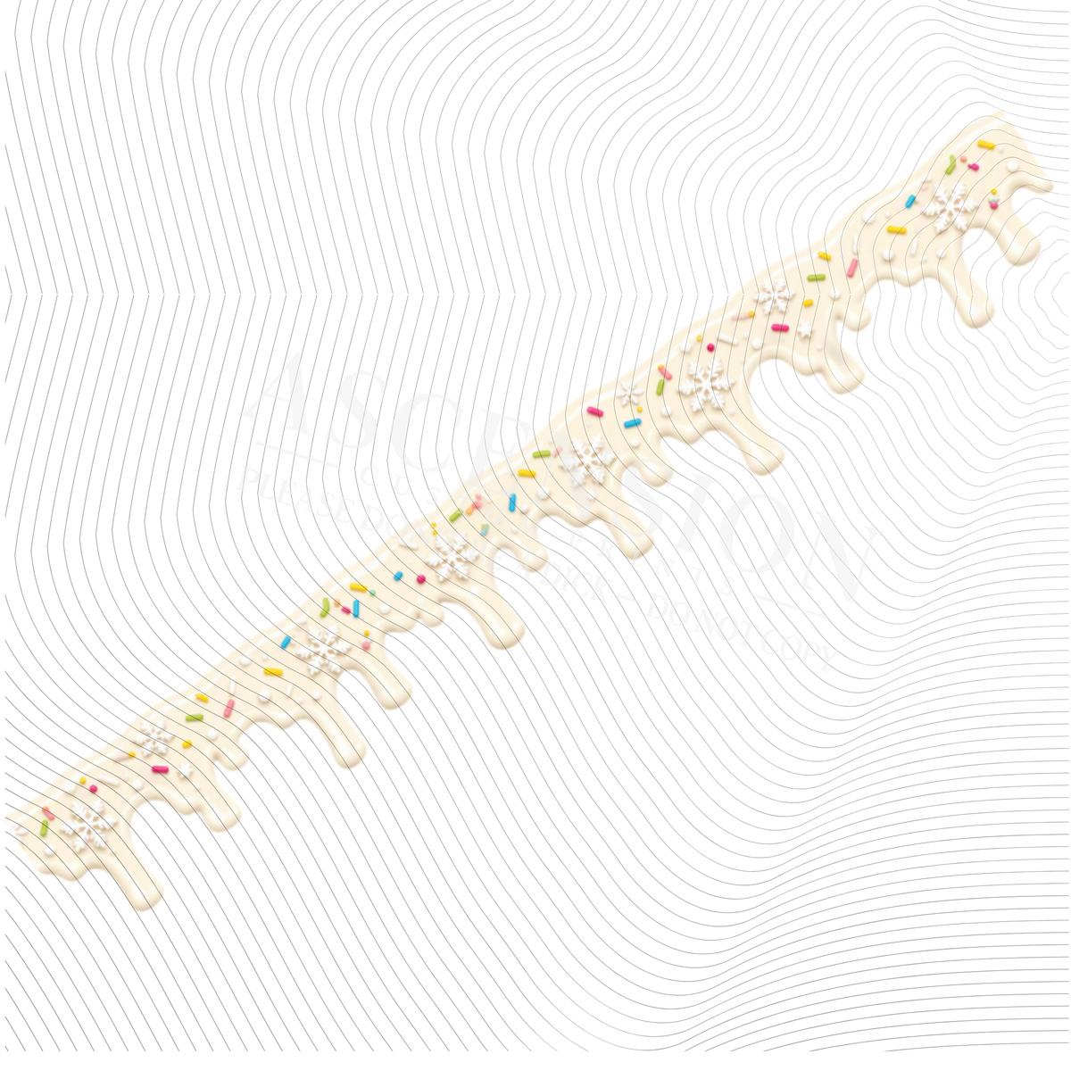 Hot chocolate drips (approx 295mm X 40mm)