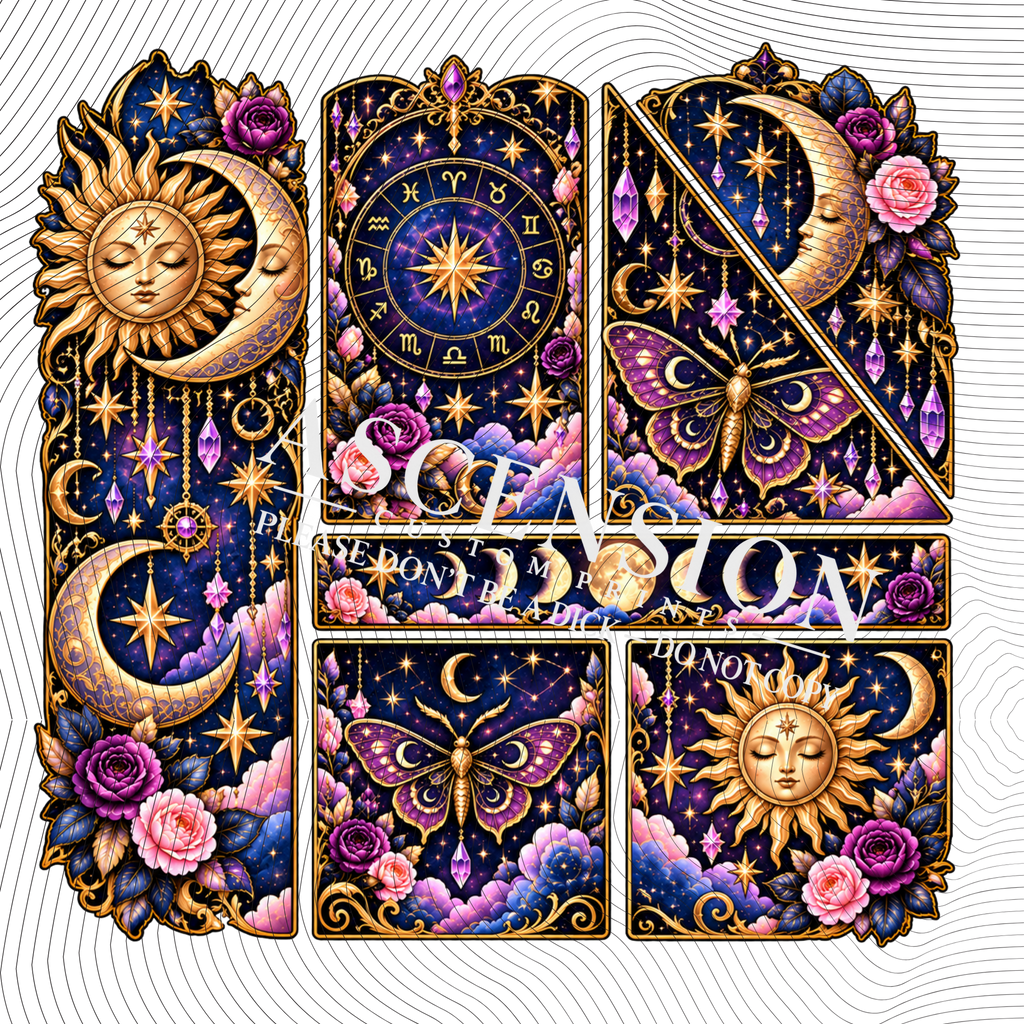 Celestial Gothic Mixed media Flat (10 x 10)