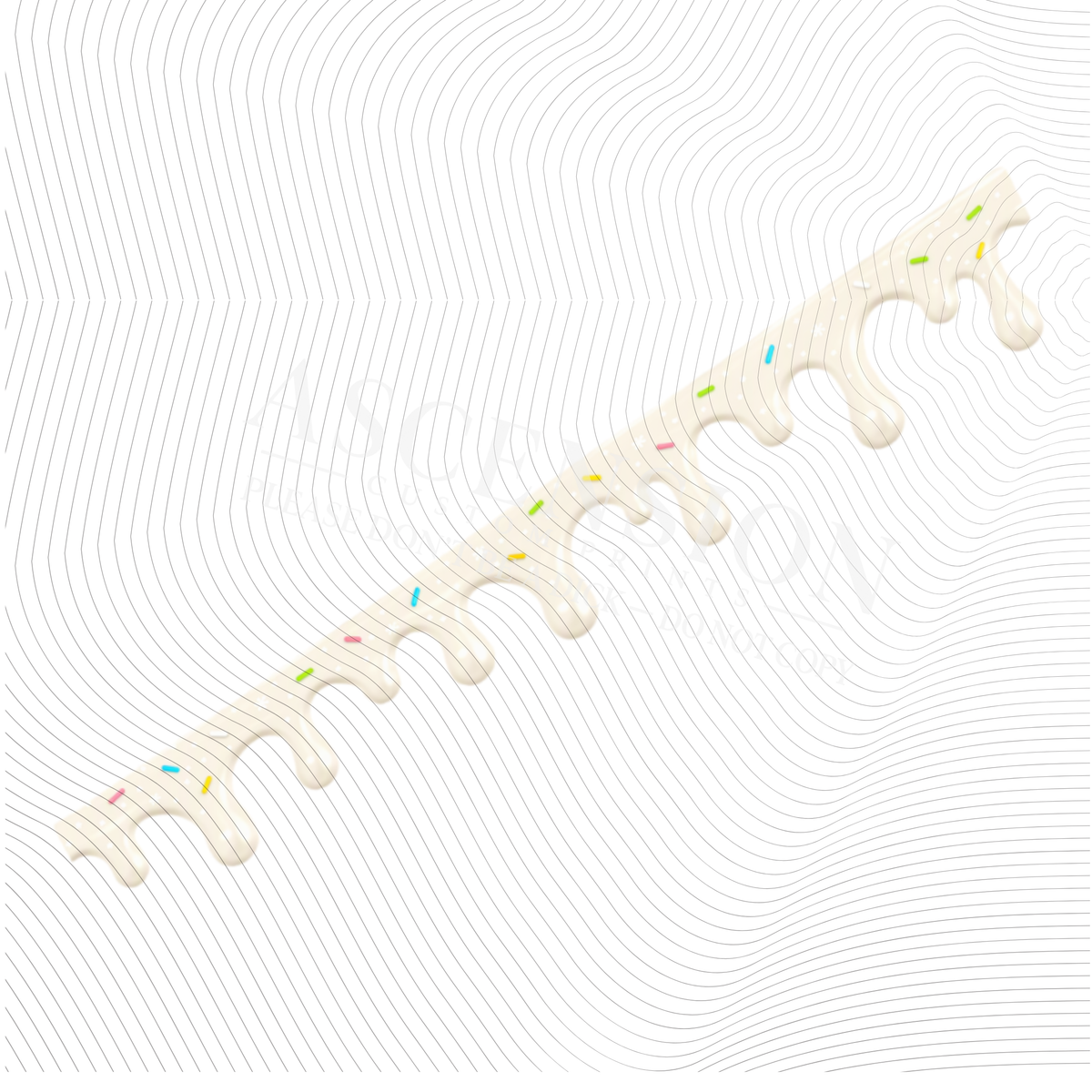 Hot chocolate drips (approx 295mm X 40mm)