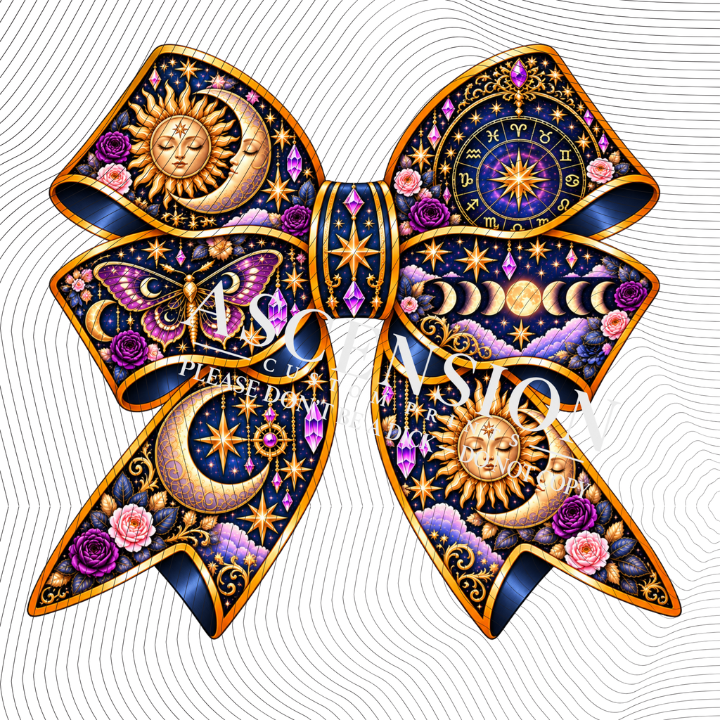 Celestial Gothic Bows Flat (75mm x 75mm)