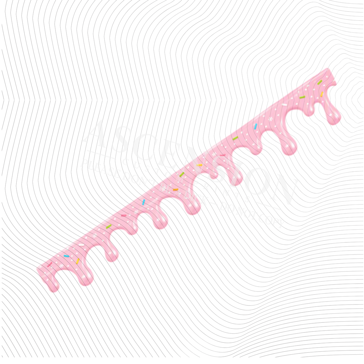 Hot chocolate drips (approx 295mm X 40mm)