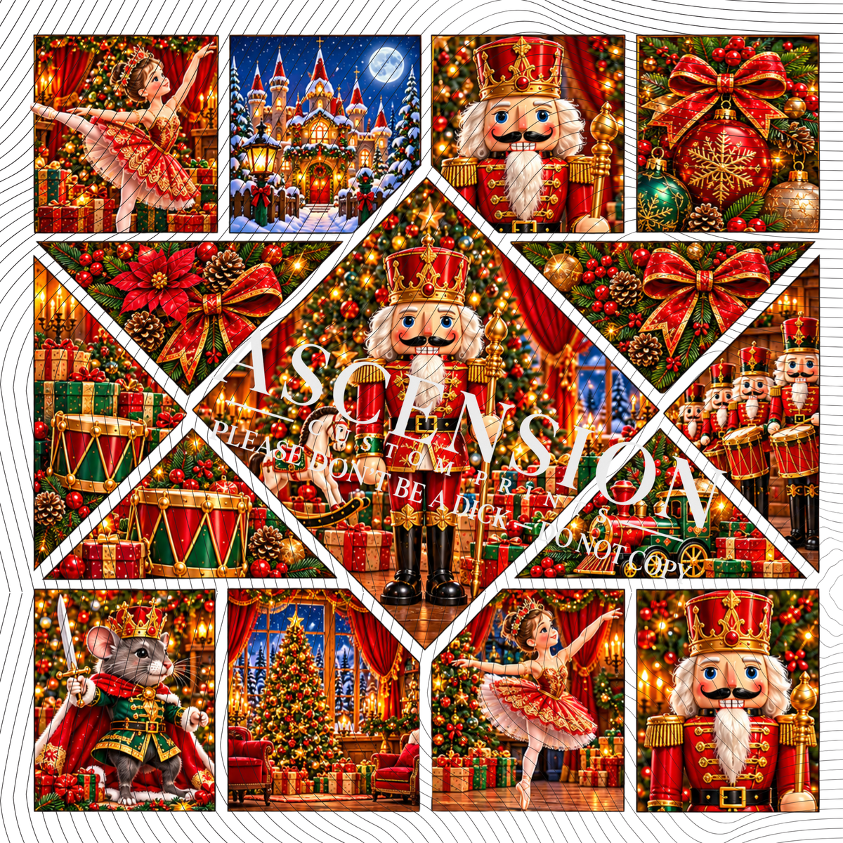 All Christmas mixed media FLAT