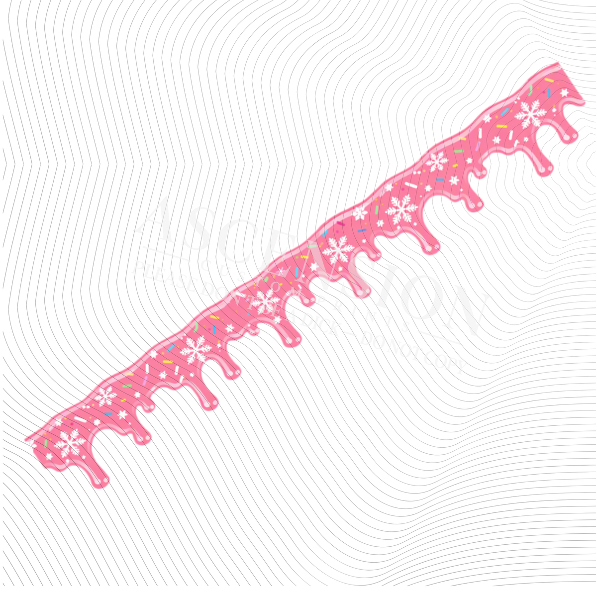Hot chocolate drips (approx 295mm X 40mm)