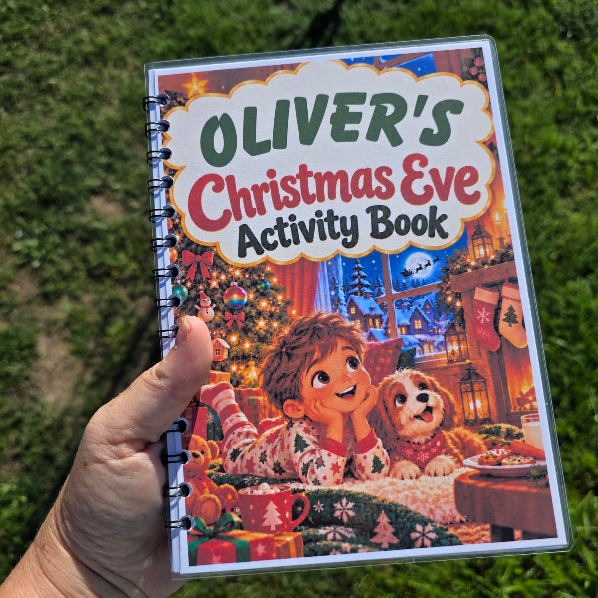 Kids Christmas Activity Book | Personalised Christmas Eve Book | A5 Festive Activity Book