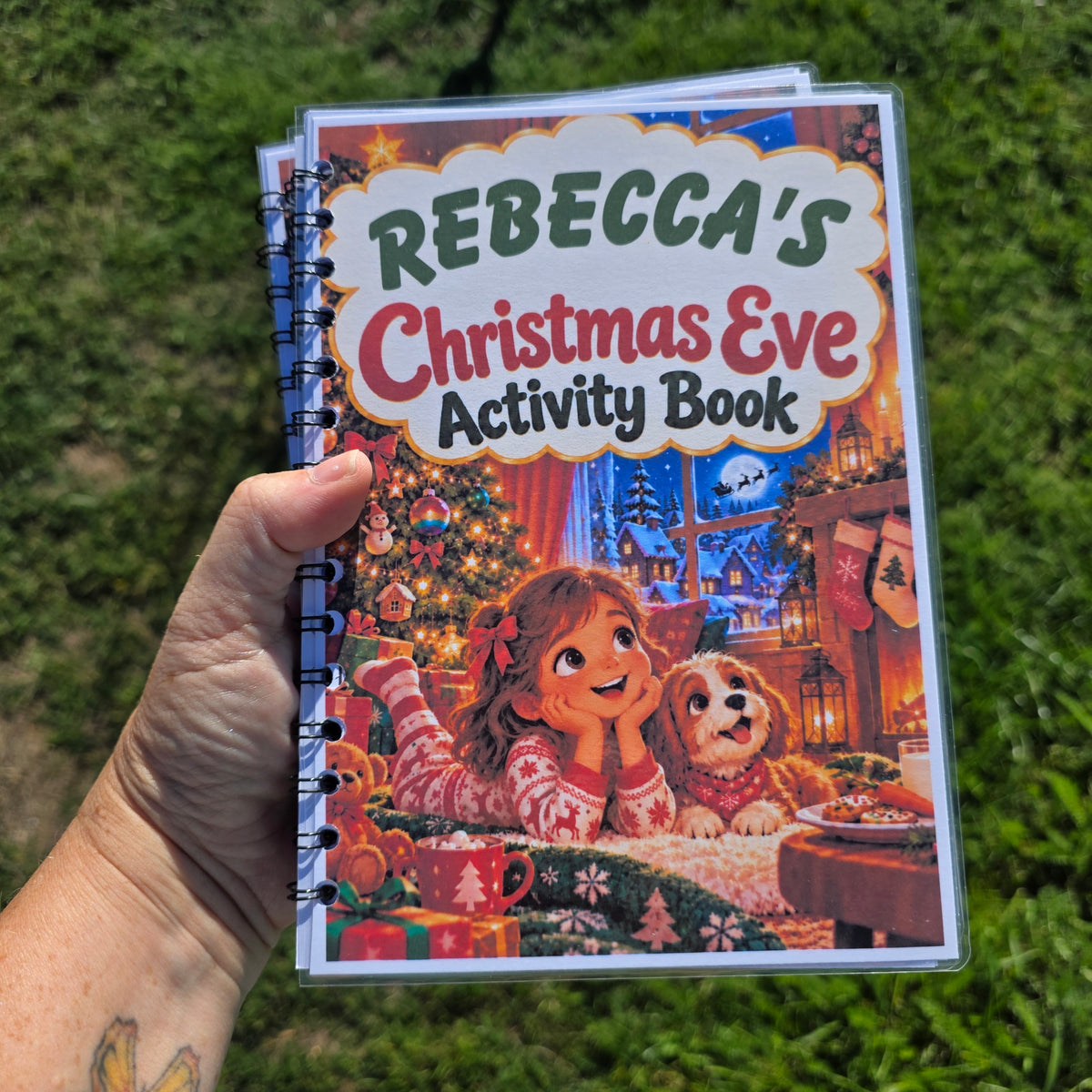 Kids Christmas Activity Book | Personalised Christmas Eve Book | A5 Festive Activity Book