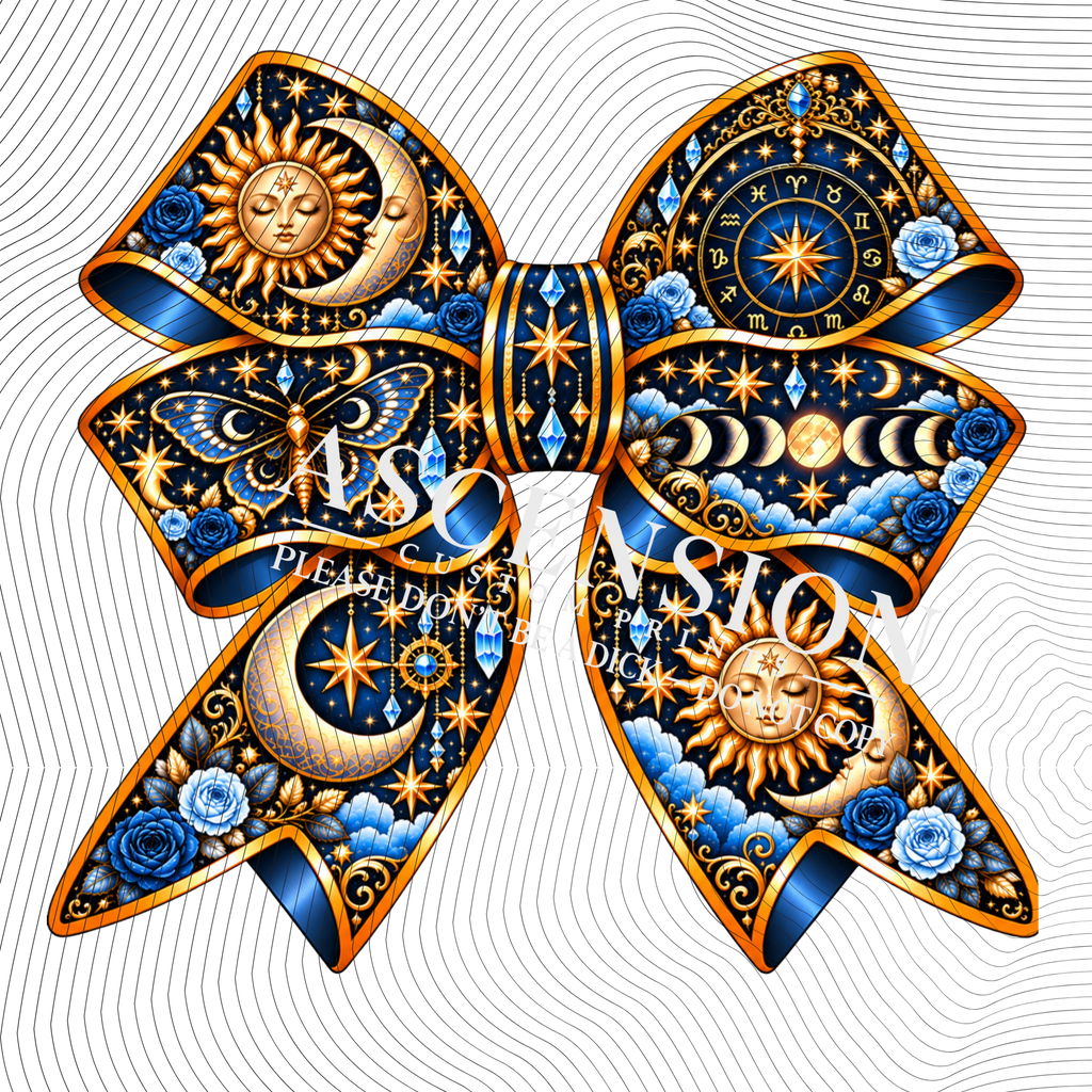 Celestial Gothic Bows Flat (75mm x 75mm)