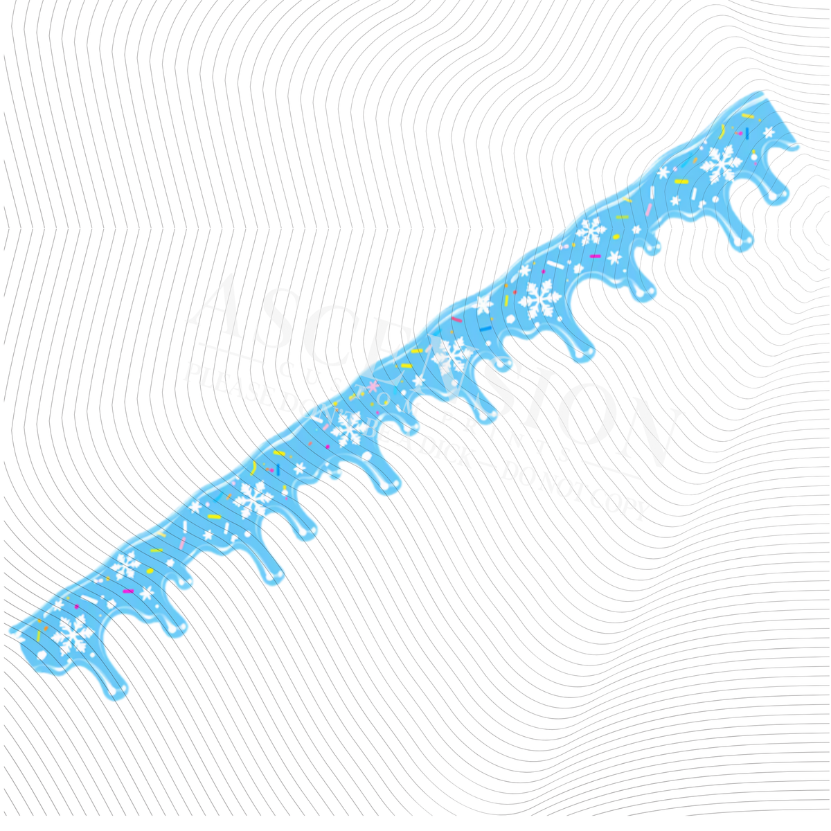 Hot chocolate drips (approx 295mm X 40mm)