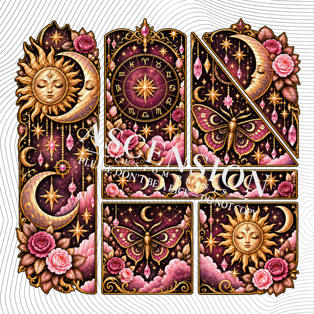 Celestial Gothic Mixed media Flat (10 x 10)