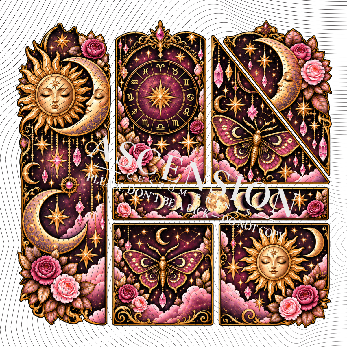 Celestial Gothic Mixed media Flat (10 x 10)