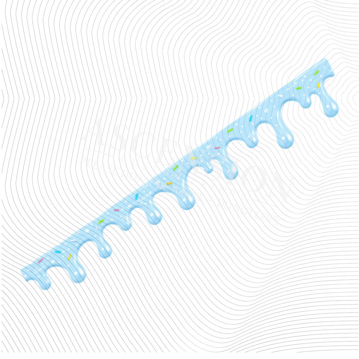 Hot chocolate drips (approx 295mm X 40mm)