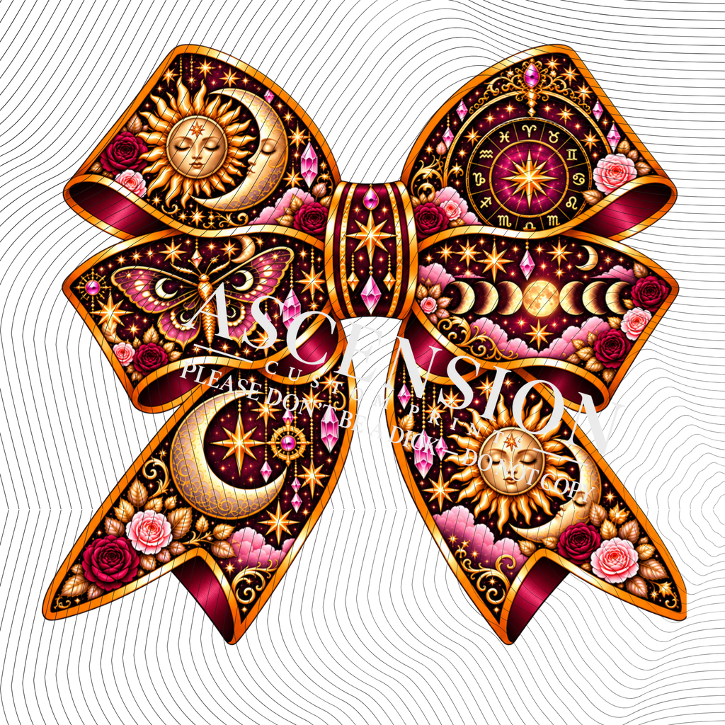 Celestial Gothic Bows Flat (75mm x 75mm)