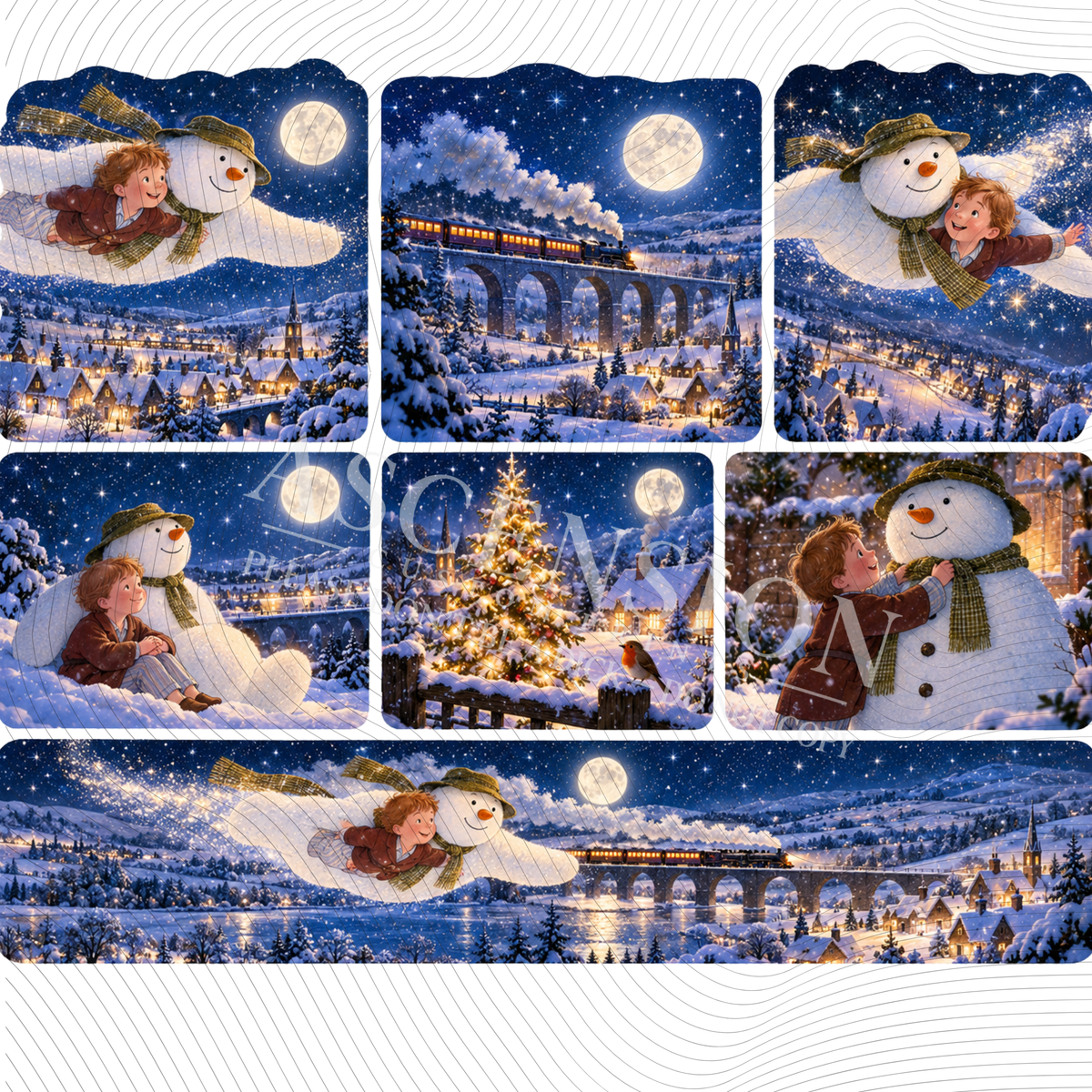 All Christmas mixed media FLAT