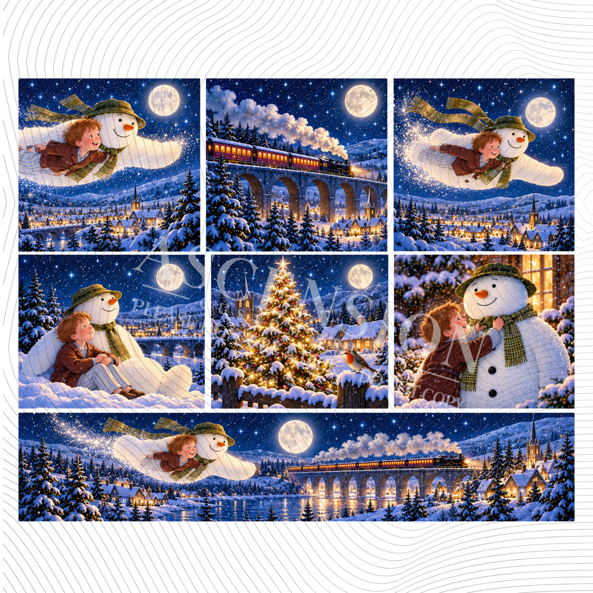 All Christmas mixed media FLAT