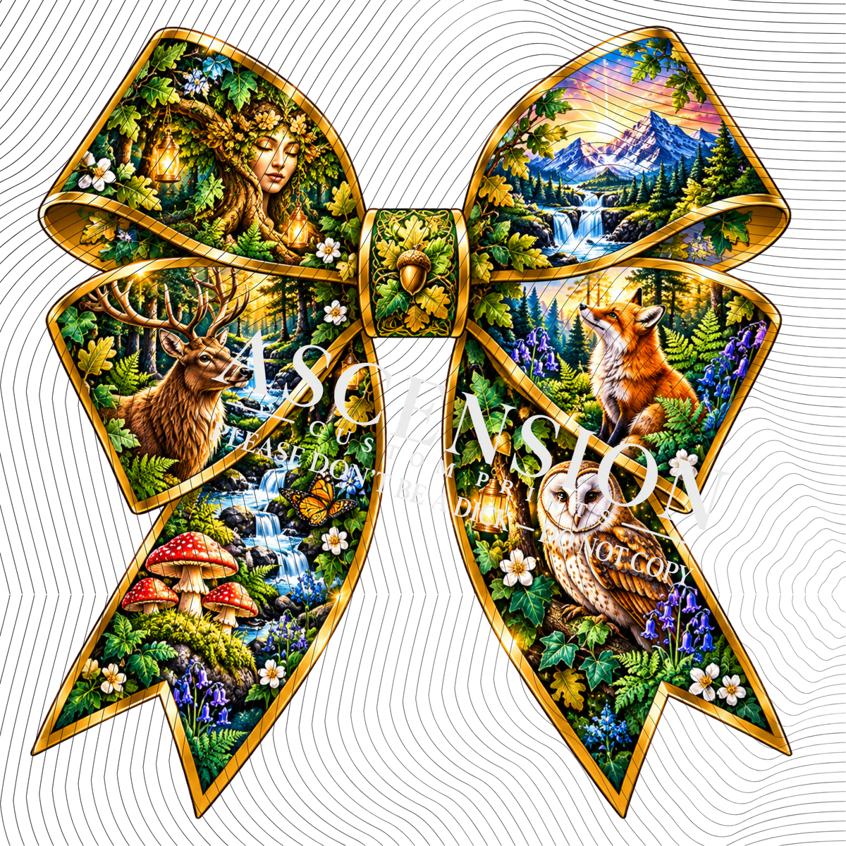 Earth Wind Fire and Ice Bows Flat (75mm x 75mm)