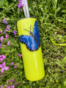 20oz tall skinny malc's clay butterfly