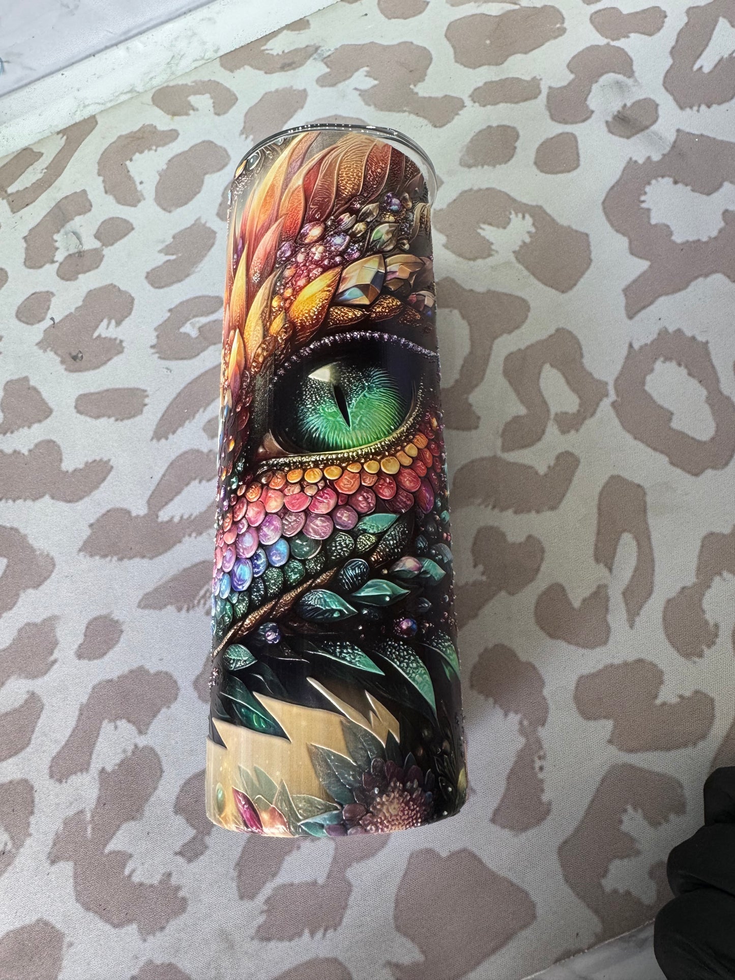 20oz tall skinny dragon eye WHOOPSIE (textured)