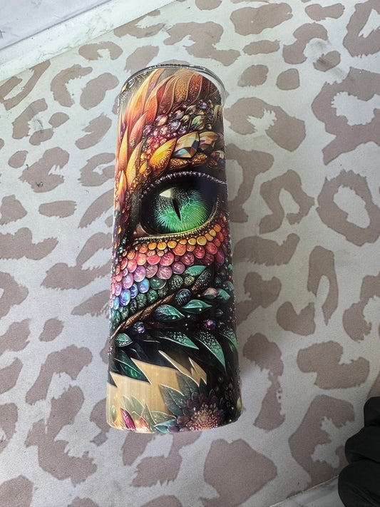 20oz tall skinny dragon eye WHOOPSIE (textured)