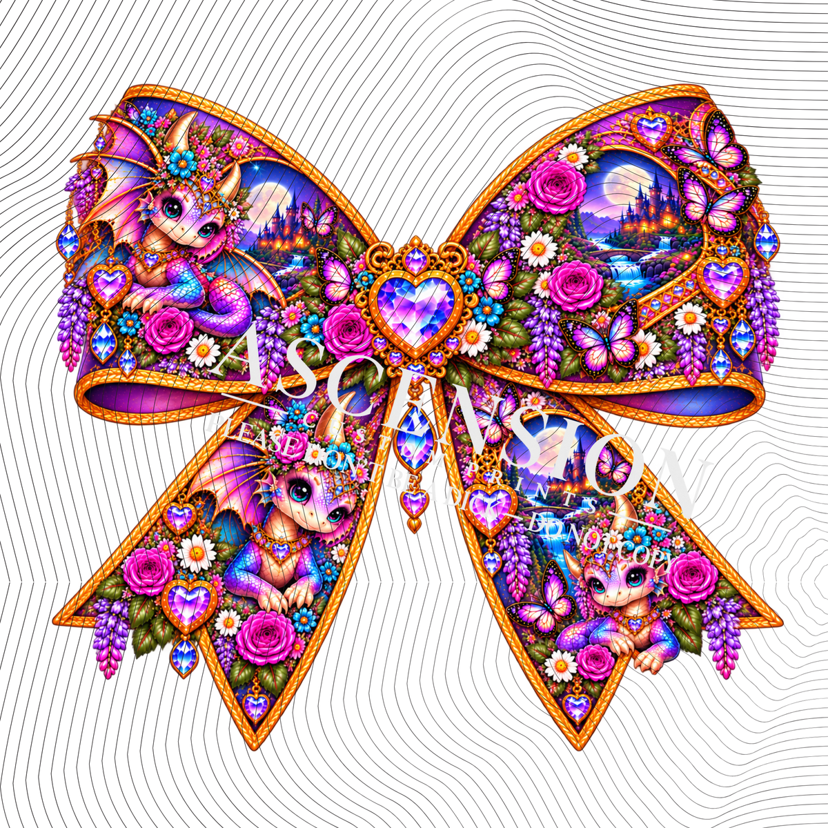 Nova and Viva Bows Flat (75mm x 75mm)