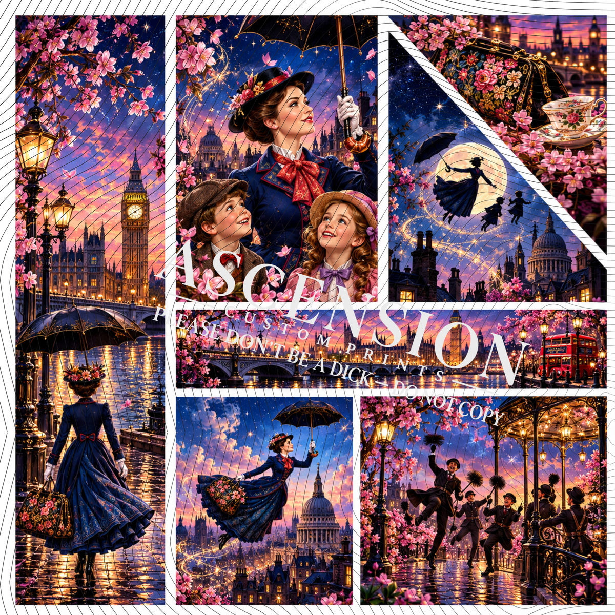 Popcorn & Nostalgia Mixed Media  Flat  (3 inch square)