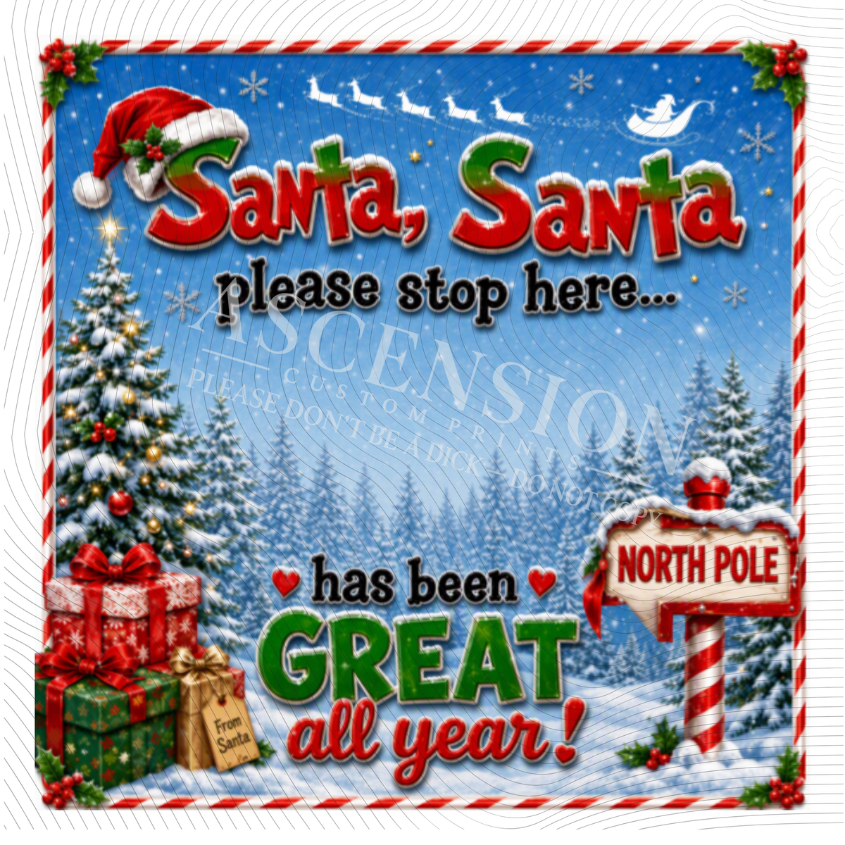 Santa stop here