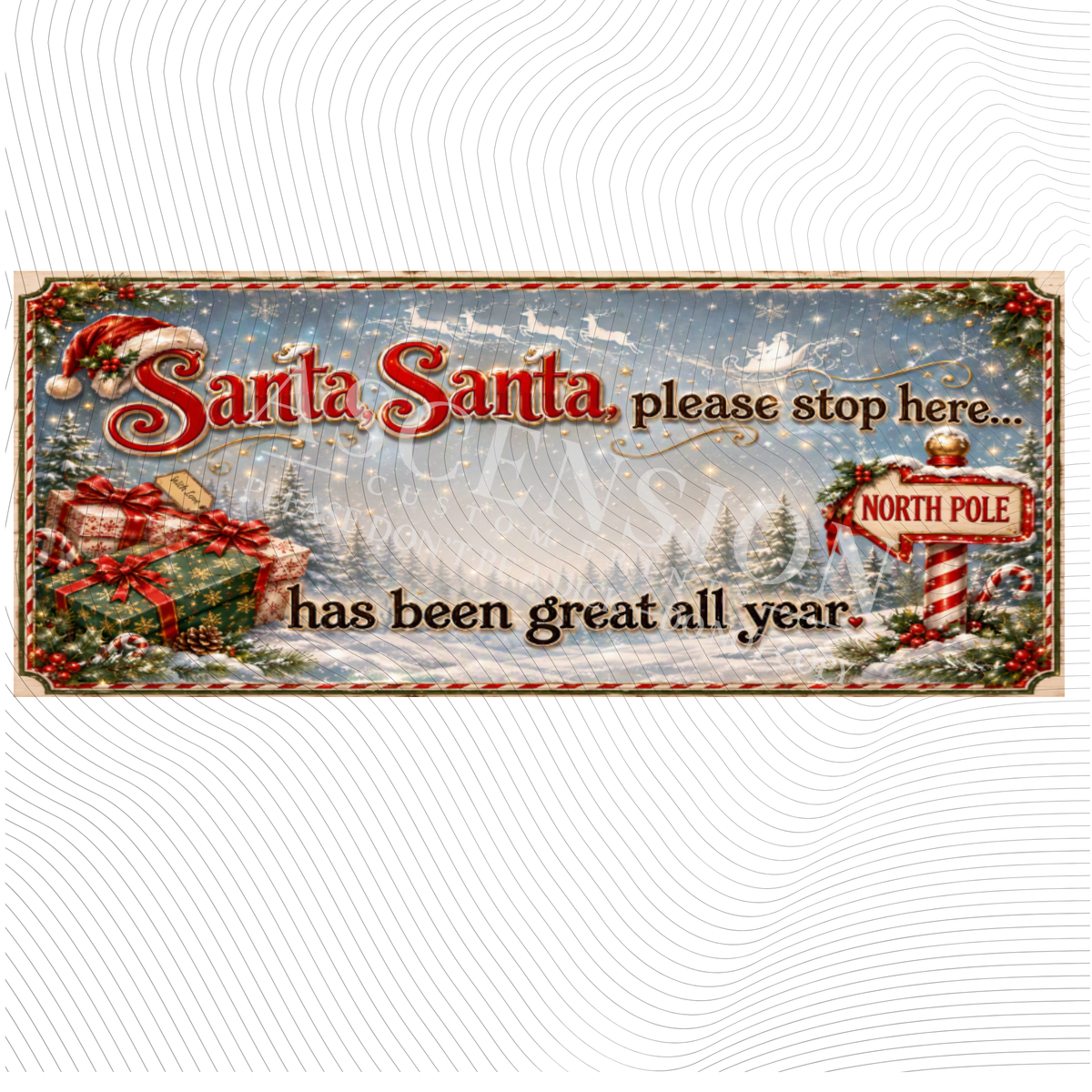 Santa stop here