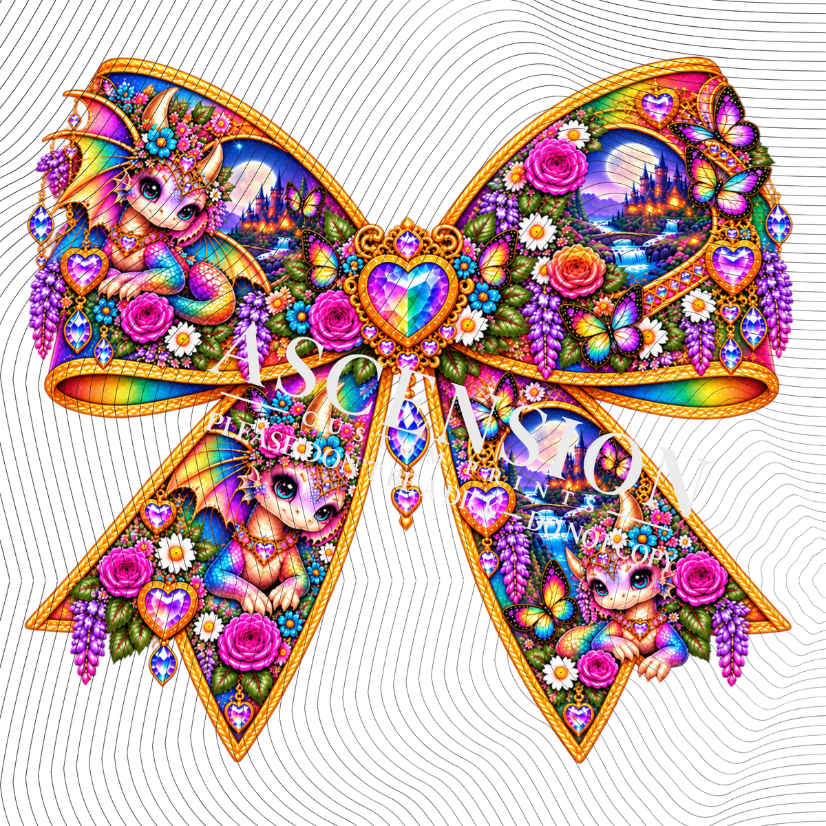 Nova and Viva Bows Flat (75mm x 75mm)
