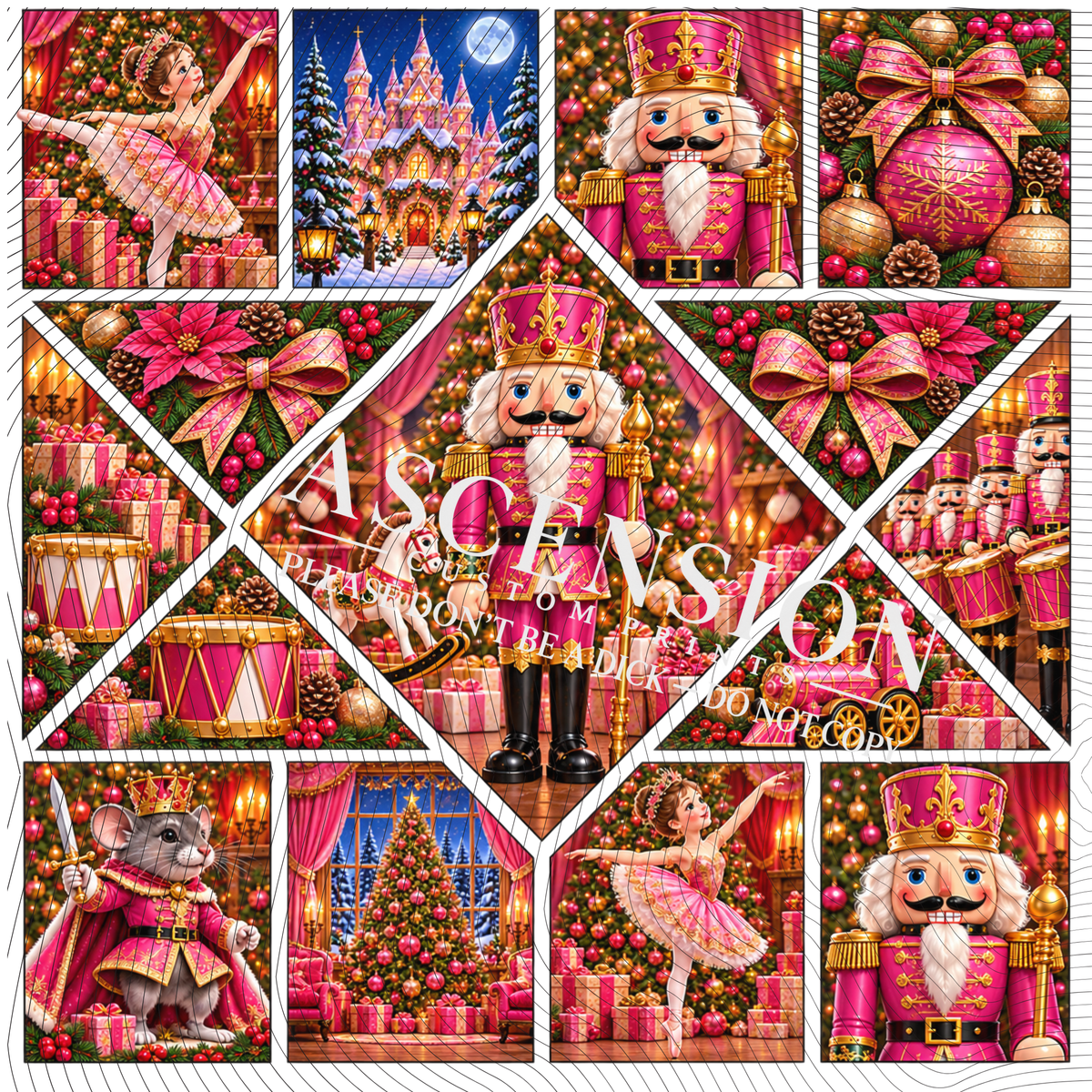 All Christmas mixed media FLAT
