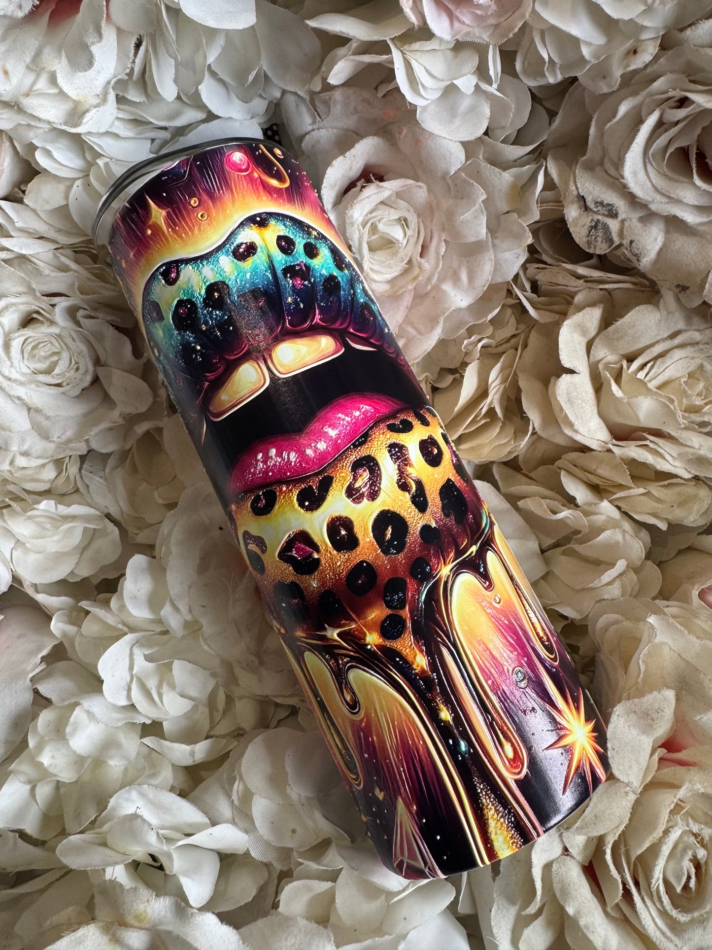 20oz tall skinny tumbler Lips (Textured)