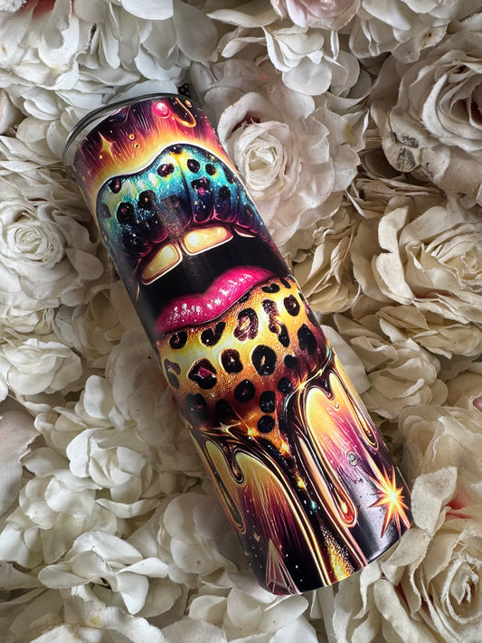 20oz tall skinny tumbler Lips (Textured)