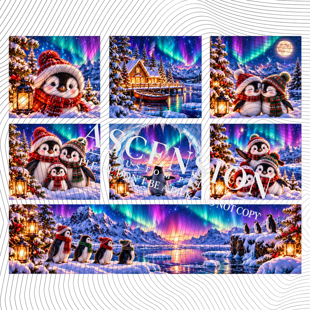 All Christmas mixed media FLAT