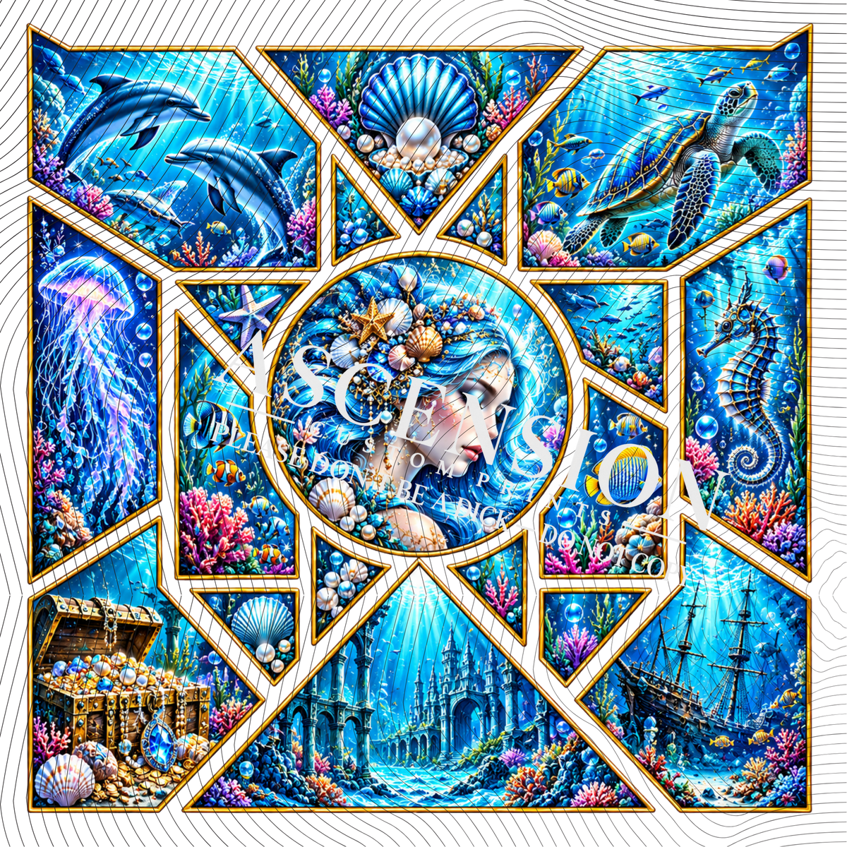 Earth wind Fire and ice Mixed Media Textured (10 x 10)