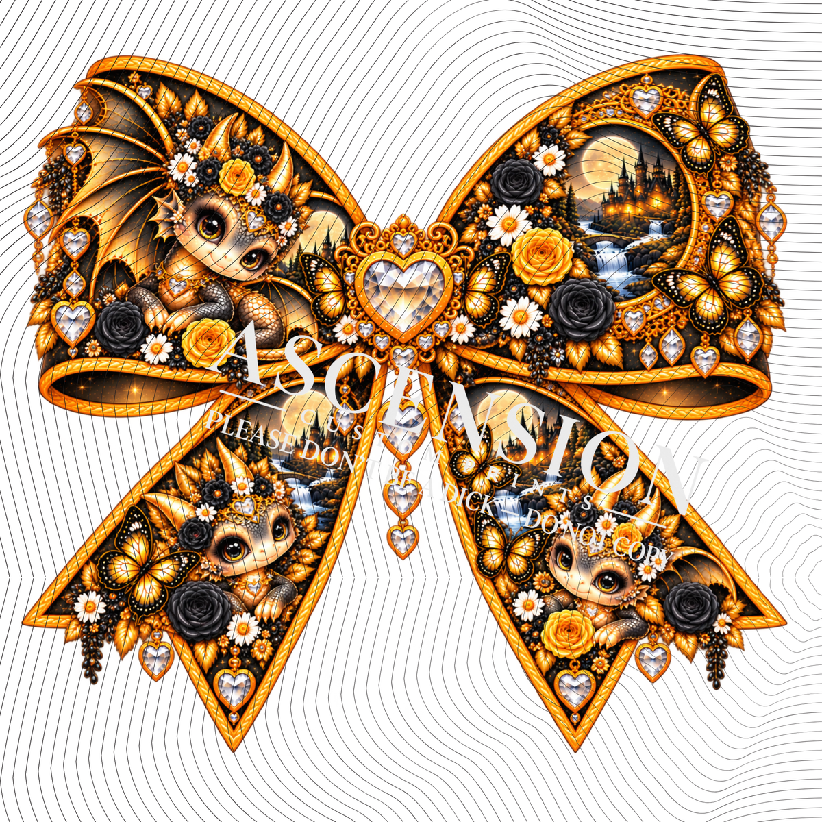 Nova and Viva Bows Flat (75mm x 75mm)