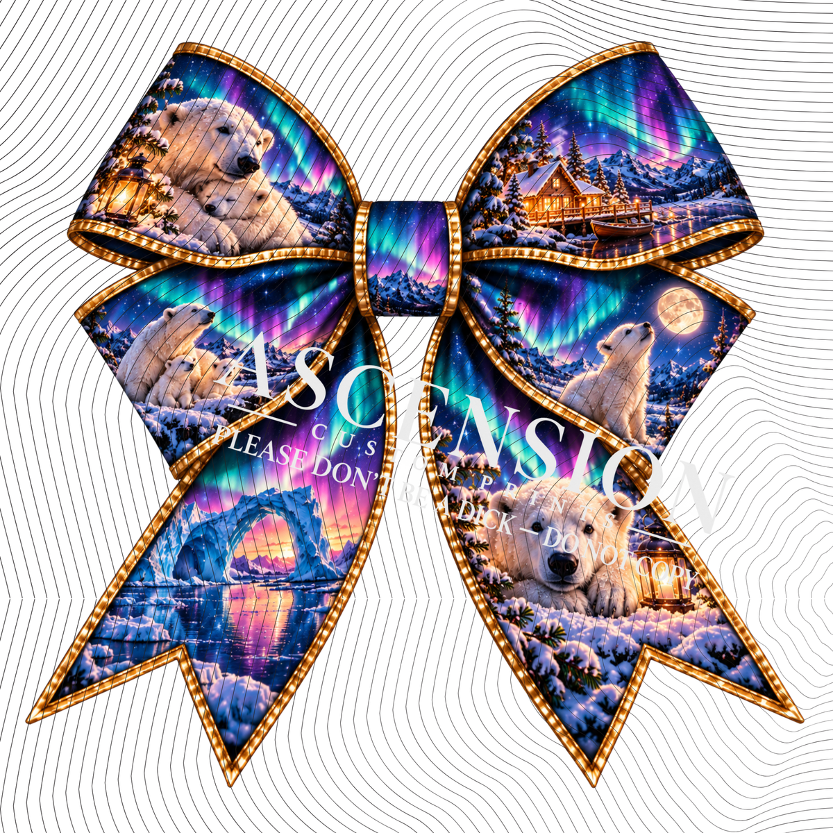 Popcorn & Nostalgia Bows Flat (3 inch square)