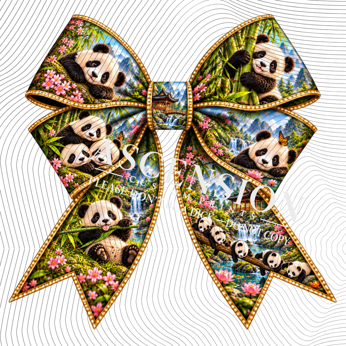 Popcorn & Nostalgia Bows Flat (3 inch square)