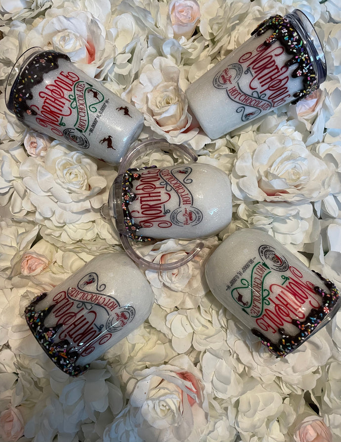 Christmas hot chocolate tumblers (epoxy)