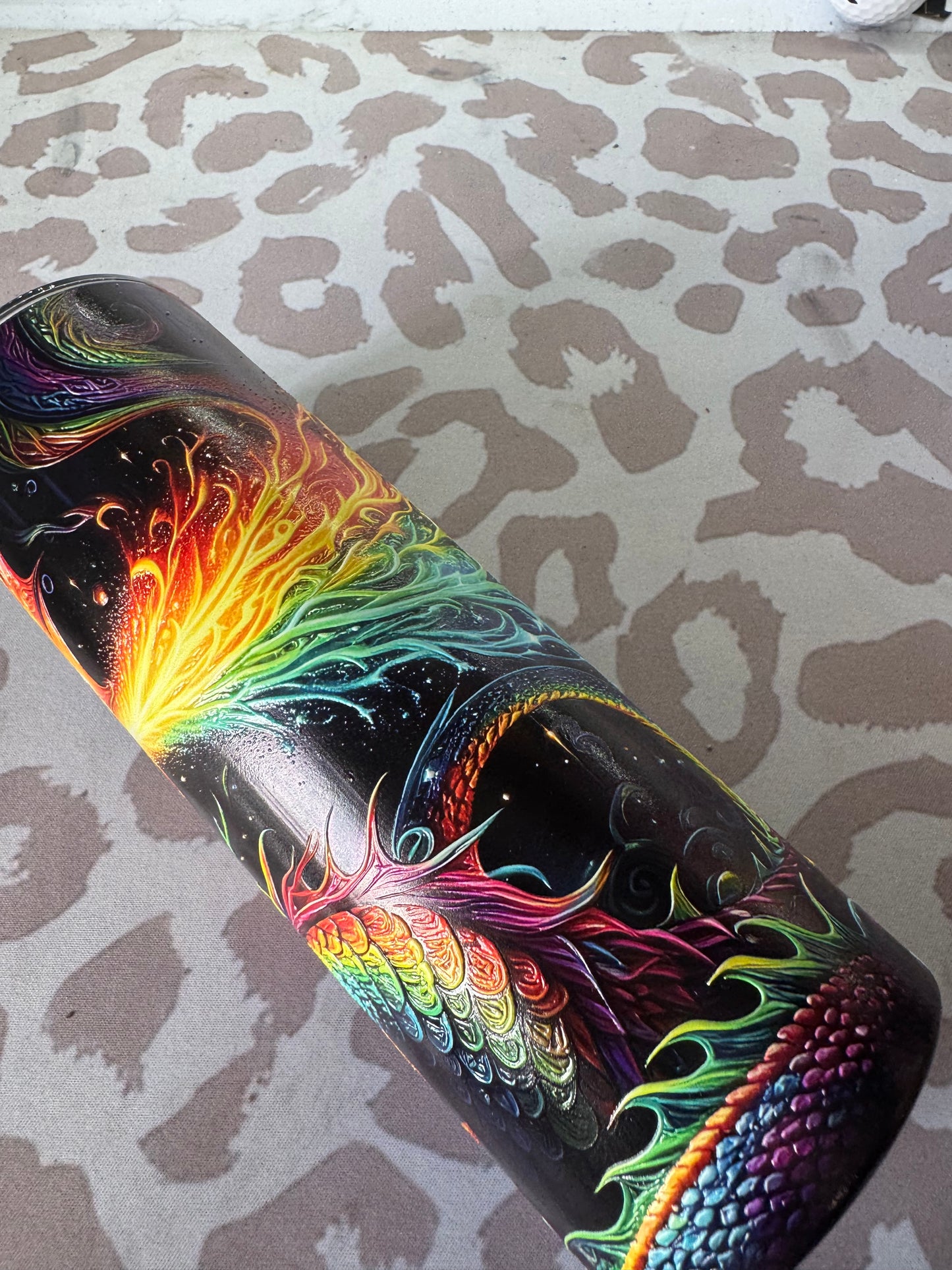20oz tall skinny Dragon Textured tumbler