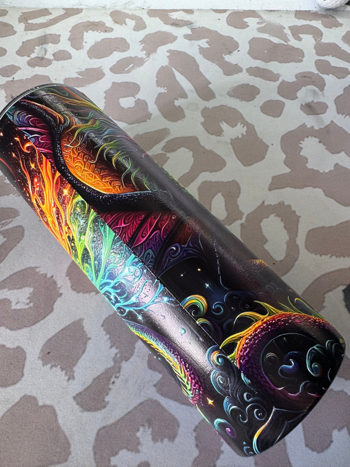 20oz tall skinny Dragon Textured tumbler