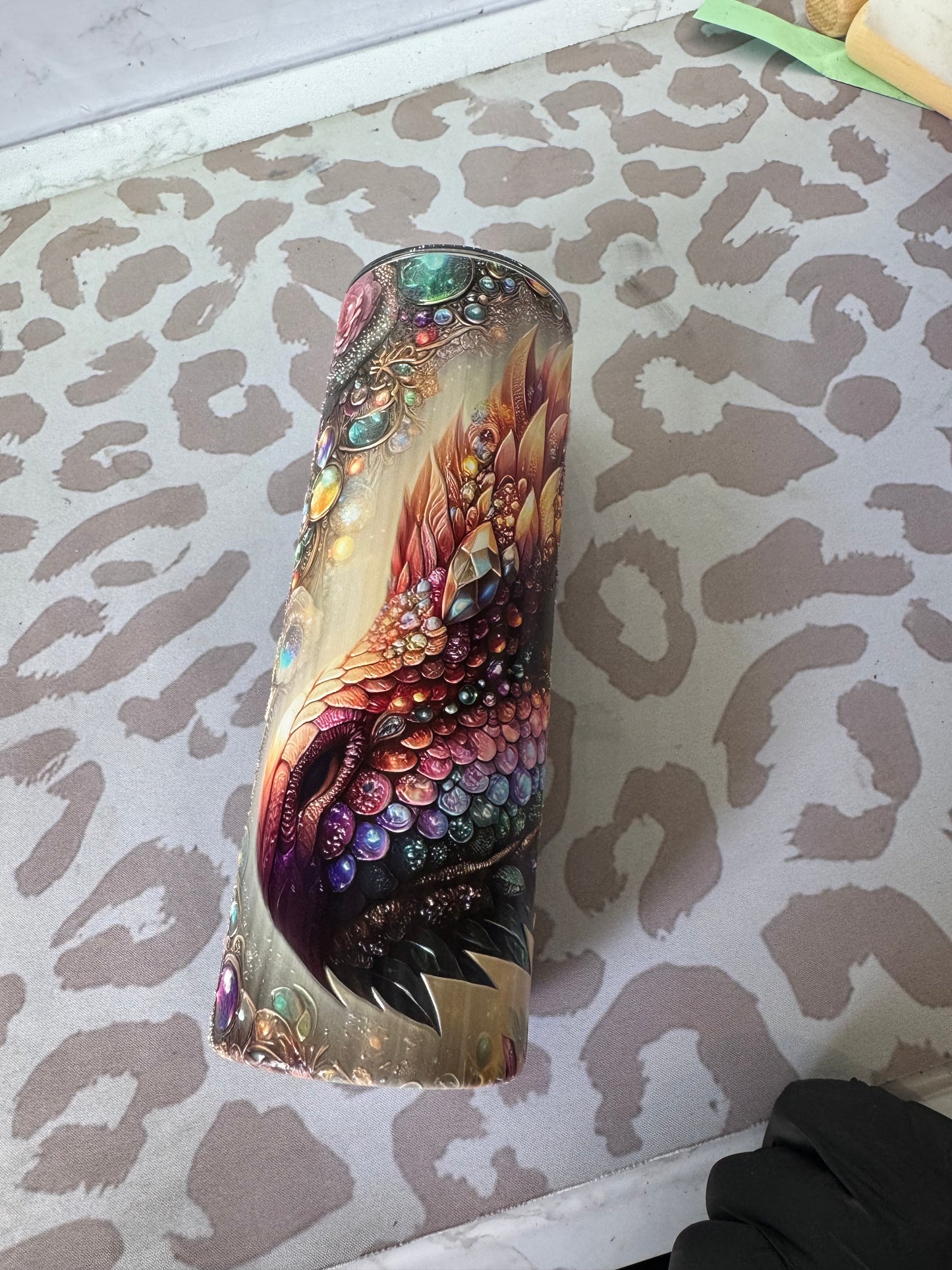 20oz tall skinny dragon eye WHOOPSIE (textured)