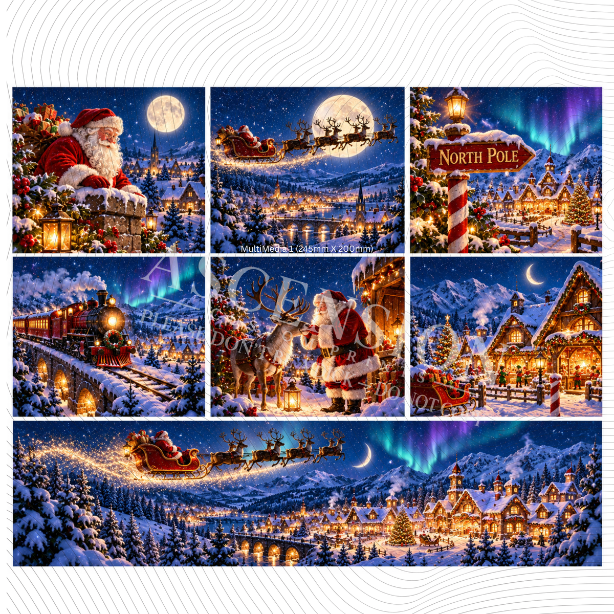 All Christmas mixed media FLAT