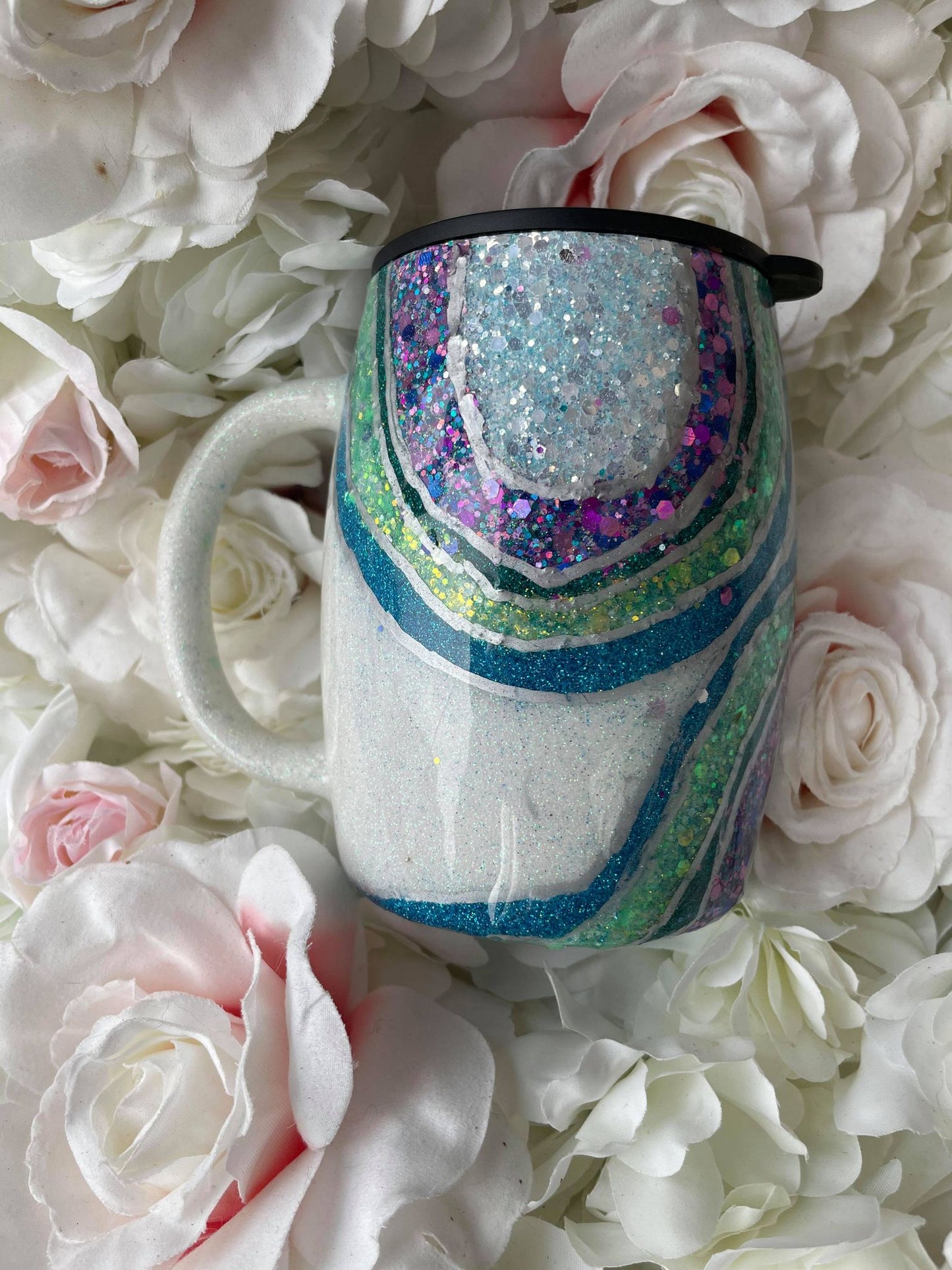 Luxury tumbler 12oz coffee cup Barrel with handle